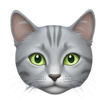 light grey cat with light green eyes sticker
