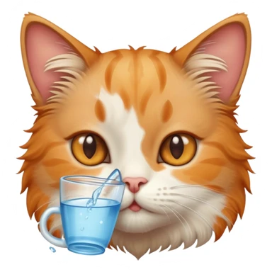 Cat drinker sticker