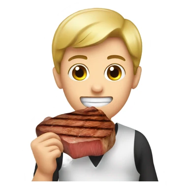 Me eating steak sticker