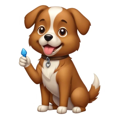 Dog with penis sticker