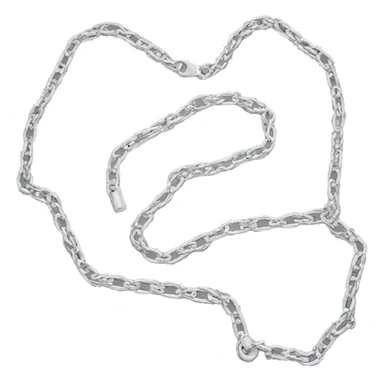 chain link necklace silver sticker