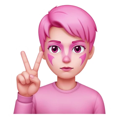 Pink middle fingee sticker