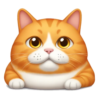 Fat orange cat sitting on the bed sticker