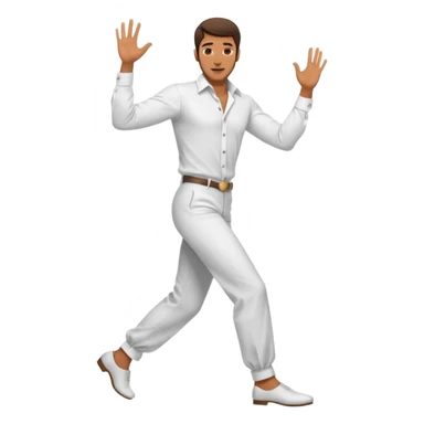 رجل وسيم ملامح عربية يرقص رقصة مون ووك sticker