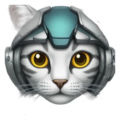 cyber cat sticker