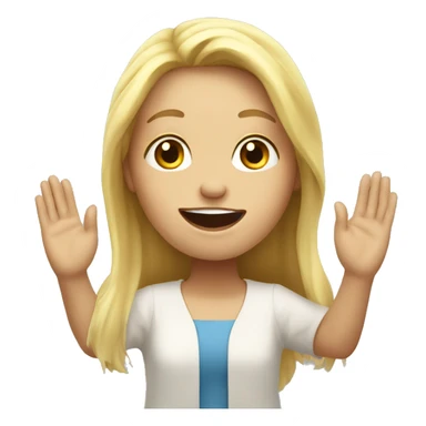 Blonde girl praising the lord sticker