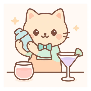 bartender mixing drinks sticker
