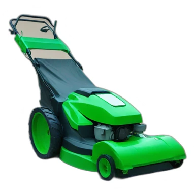 an eyeball with a green lawnmower reflection sticker