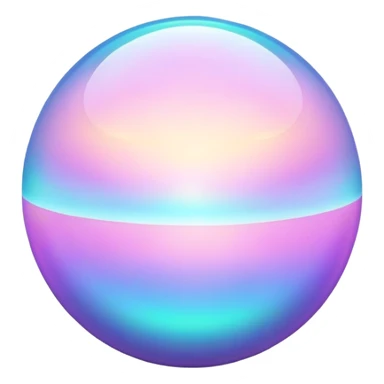 Elegant floating orb with subtle style essence waves, inspirational energy aura, minimalist glow sticker