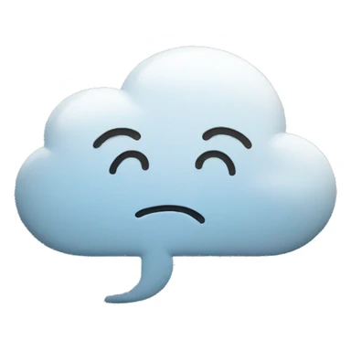 sad speech bubble in form of a cloud sticker