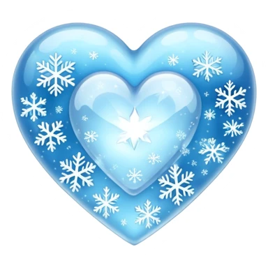 cold winter heart sticker