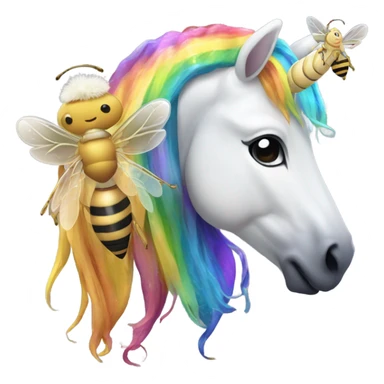 Bee and a unicorn  sticker
