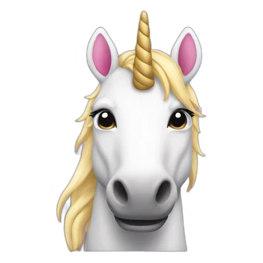 apple unicorn emoji front view sticker