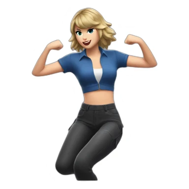 Taylor swift doing a Fortnite dance sticker