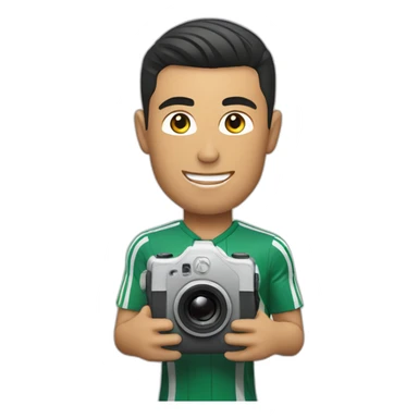 Cristiano Ronaldo holding a video camera sticker