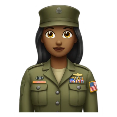 A girl in the army  sticker