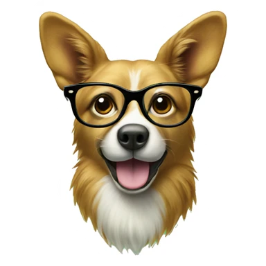 animal portrait on green backdrop with glasses sticker