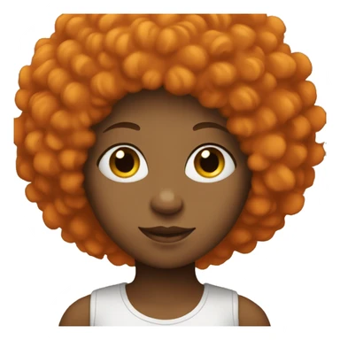 Girl with orange Afro sticker