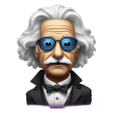 Synthwave Einstein  sticker