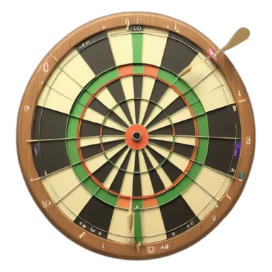 Darts bord in plane shape sticker