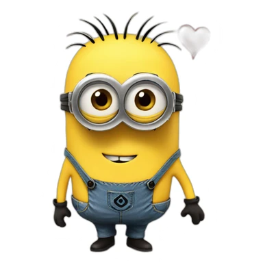 Minion love sticker