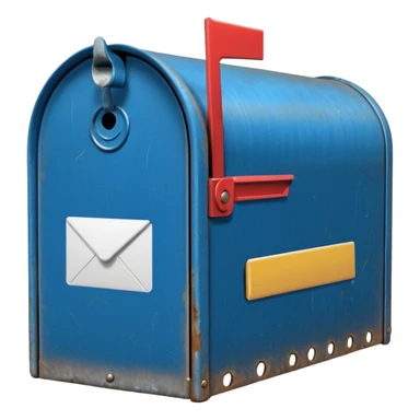 mailbox in postal service  sticker