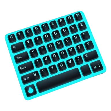 neon computer keyboard sticker
