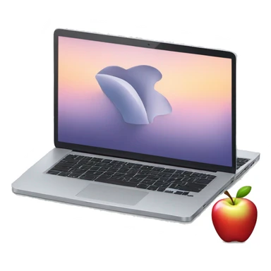Opened Apple laptop sticker