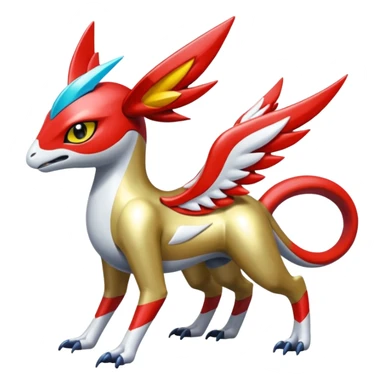 Shiny Colorful Meloetta-Latias-Koraidon-Peppercat-Wargreymon-Protogen-Fakémon-fusion-hybrid-creature sticker