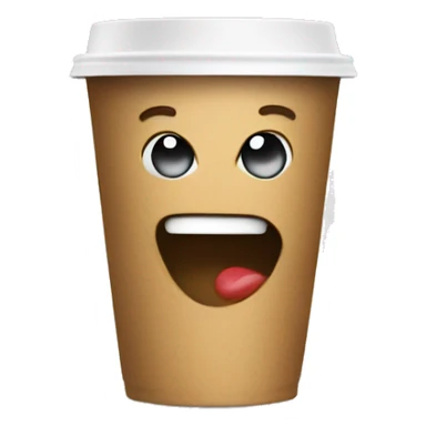 coffee in a recycled take-away cup sticker