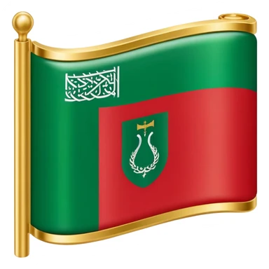 Saudi Arabian flag with microchip sticker