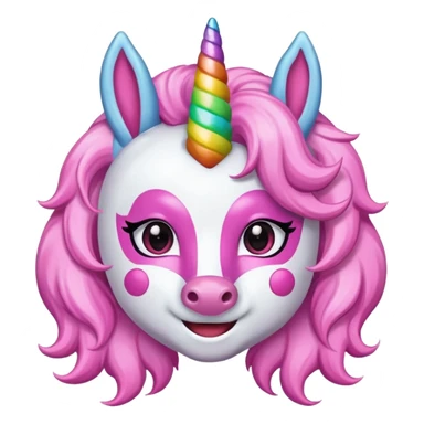 unicorn face scout girl sticker