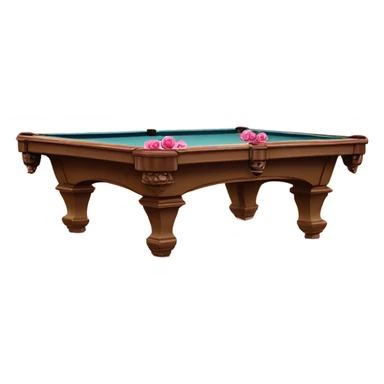Pink pool table with sparkles and vines of roses  sticker