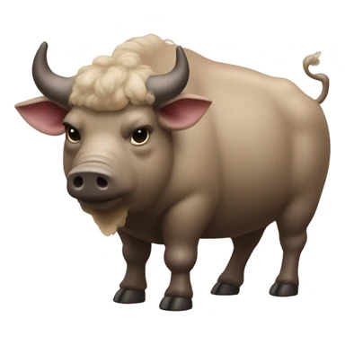 Buffalo pig sticker