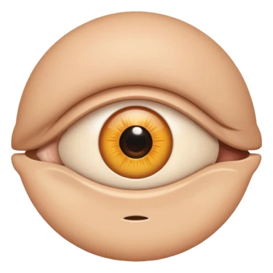 One eye half closed and another eye open emoji sticker