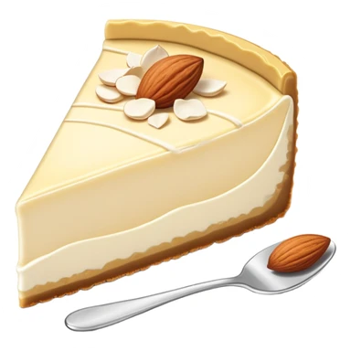 White chocolate almond cheesecake slice sticker