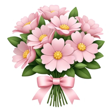pale pink flower bouquet  sticker