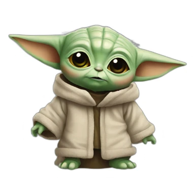 sassy baby yoda sticker