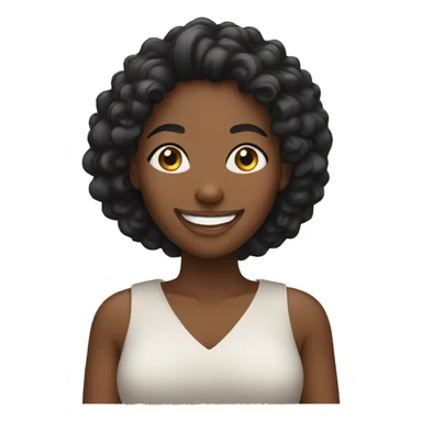 black african american woman smiling sticker