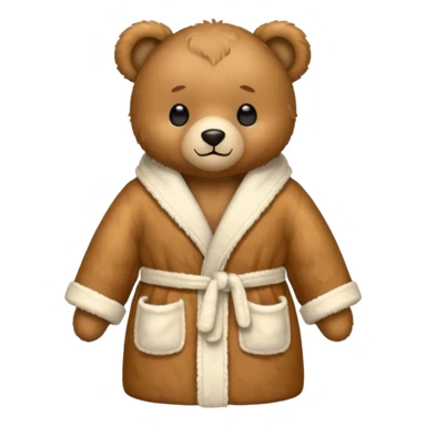 Teddy bear with a dressing gown sticker