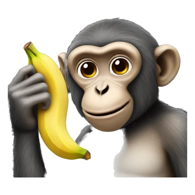 Monkey with a banana sticker