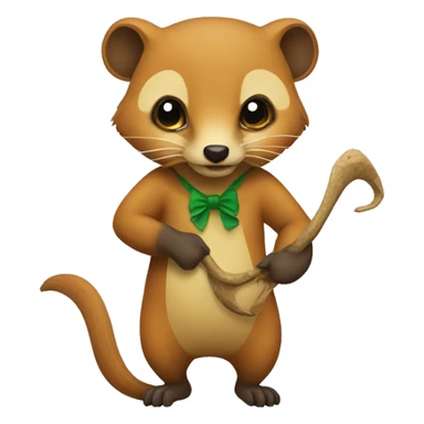 Mongoose with a bow sticker