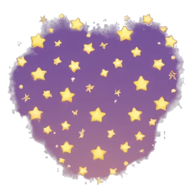 heart with little stars sticker