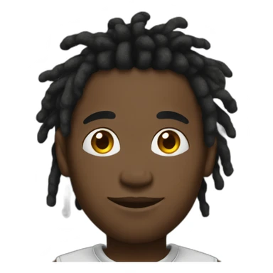 young black man with dreads  sticker