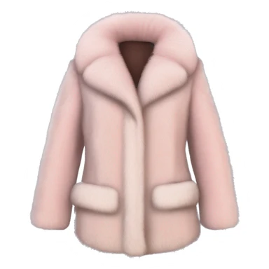 women’s light pink vintage fur coat sticker