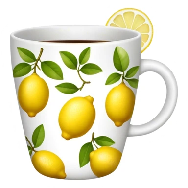 Cup with a small lemon pattern  sticker