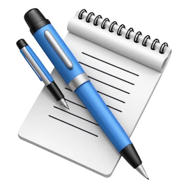 paper with a pen sticker