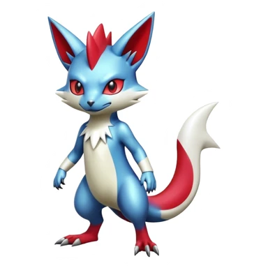 Cool Shiny Digimon-Sneasel-Zangoose-hybrid full body sticker