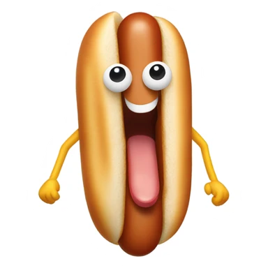 hot dog with legs and arms sticker