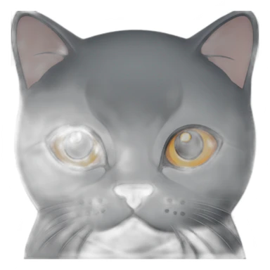 black British shorthair with orange eyes sticker
